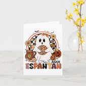 アクイ・エスパンタン!ディアデムエルトスメキスペインのシコホール カード (黄色い花)