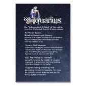 アクエリアスのセンターピースのテーブルカード テーブルナンバー (裏面)