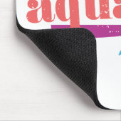 アクエリアスのピンク マウスパッド (コーナー)