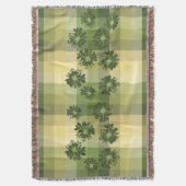 アクエリアスのヴィンテージの影の格子縞及びサイケデリックな花柄 スローブランケット (正面縦)