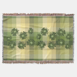 アクエリアスのヴィンテージの影の格子縞及びサイケデリックな花柄 スローブランケット