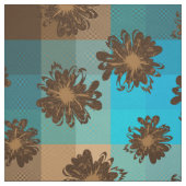 アクエリアスのヴィンテージの格子縞及びサイケデリックな花柄 ファブリック (見本)