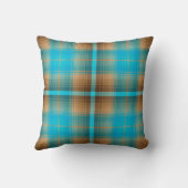 アクエリアスのヴィンテージの花柄および格子縞のリバーシブル クッション (裏面)