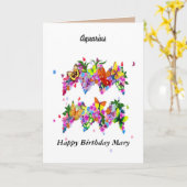 アクエリアスの占星術のバースデー・カード カード (黄色い花)