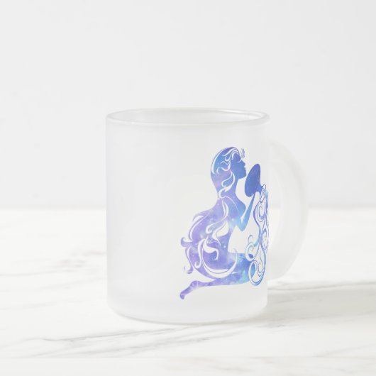 アクエリアスの占星術のマグ フロストグラスマグカップ (正面右)