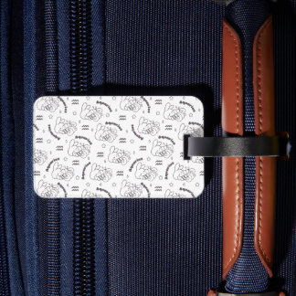 アクエリアスの夢：〔占星術の〕十二宮図バニーパターンIII ラゲッジタグ