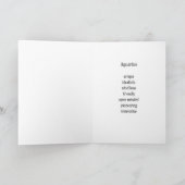 アクエリアスの星の印のバースデー・カード カード (内部)