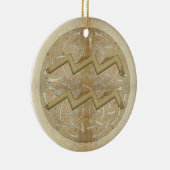 アクエリアスの星の印のパーソナライズなオーナメント セラミックオーナメント (右)