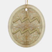 アクエリアスの星の印のパーソナライズなオーナメント セラミックオーナメント (左)