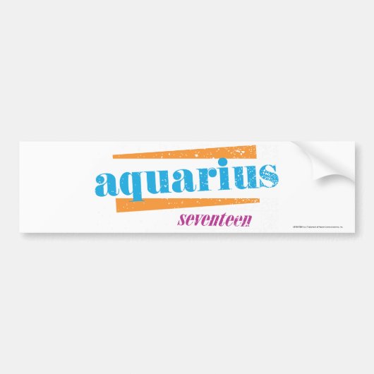 アクエリアスの水 バンパーステッカー (正面)