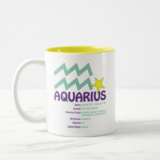 アクエリアスの特性のマグ ツートーンマグカップ (左)
