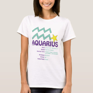 アクエリアスの特性の女性Tシャツ Tシャツ