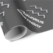 アクエリアスの誕生日(占星術の)十二宮図の印 ラッピングペーパー (ロールコーナー)