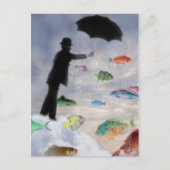 アクエリアスの超現実主義的な(占星術の)十二宮図の郵便はがき ポストカード (正面)