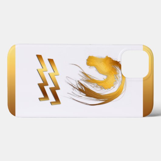 アクエリアスの馬の中国のな西部の占星術のiPhone C Case-Mate iPhoneケース (裏面 (横))