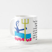 アクエリアスの(占星術の)十二宮図の印 コーヒーマグカップ (正面左)