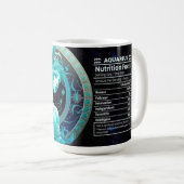 アクエリアスをテーマにした栄養価 コーヒーマグカップ (正面右)