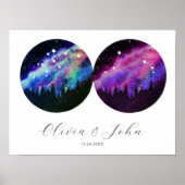 アクエリアスアリーパーソナライズされたツカップル占星術 ポスター (正面)