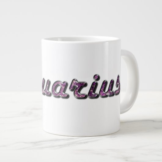 アクエリアスインアメジスト宝石 ジャンボコーヒーマグカップ (正面右)