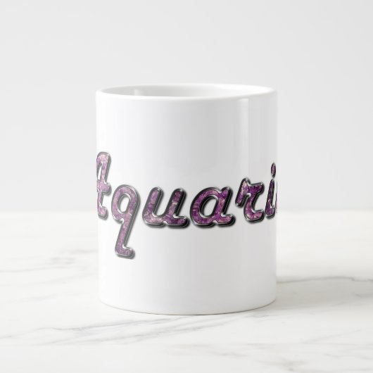 アクエリアスインアメジスト宝石 ジャンボコーヒーマグカップ (正面)