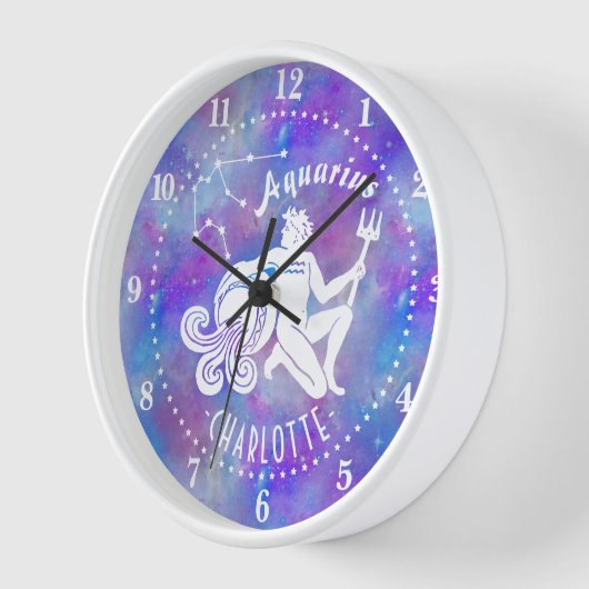 アクエリアスウォーターベアラコンステレーションスターズ誕生日 壁時計 (傾斜)