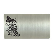 アクエリアスウォーターベアラシルエットメタリック効果 ラベル (正面)