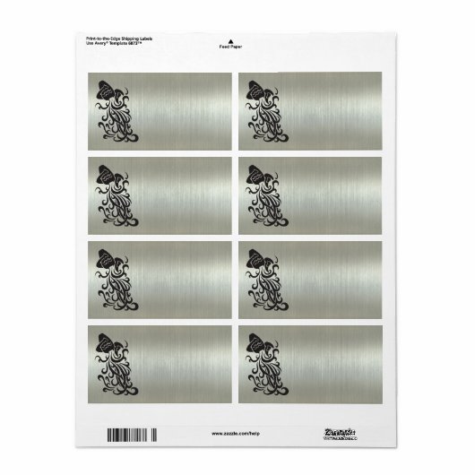 アクエリアスウォーターベアラシルエットメタリック効果 ラベル (フルシート)