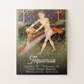 アクエリアスウォーターベアラ〔占星術の〕十二宮図サイン誕生日パーティー ジグソーパズル (縦)
