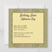 アクエリアスウォーターベアラ〔占星術の〕十二宮図サイン誕生日パーティー 招待状 (裏面)