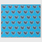 アクエリアスオルカキラーホエールブルー ラッピングペーパー (フラット)