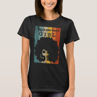アクエリアスガールアフロナチュラルヘアディバブラックウーマンZ Tシャツ