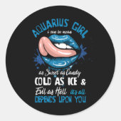 アクエリアスガール〔占星術の〕十二宮図占星術 ラウンドシール (正面)