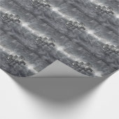 アクエリアスグランジシンボル動揺して銀鋼 ラッピングペーパー (角)