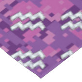 アクエリアスサインオン明るい赤紫色ピンクデジタル迷彩柄 テーブルクロス (アングル)