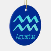 アクエリアスサンサイン〔占星術の〕十二宮図記号 セラミックオーナメント (右)