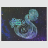 アクエリアスザウォーターキャリア〔占星術の〕十二宮図ティッシュペーパー 薄葉紙 (正面)