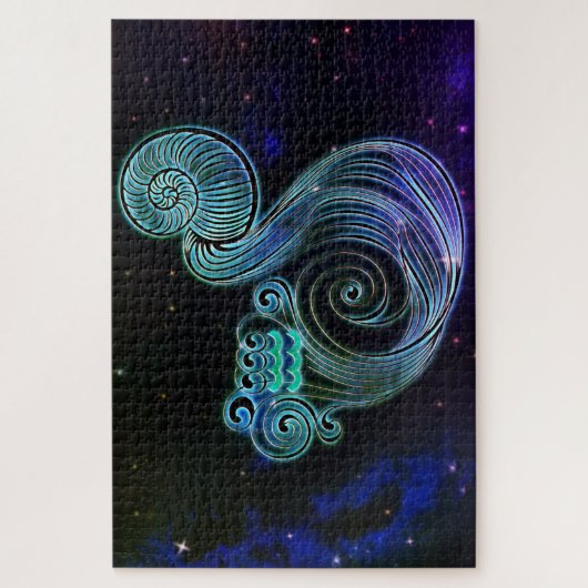 アクエリアスザウォーターキャリア〔占星術の〕十二宮図パズル ジグソーパズル (縦)