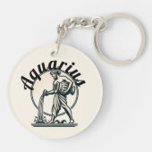 アクエリアスザウォーターベアラヴィンテージ〔占星術の〕十二宮図 キーホルダー (裏面)