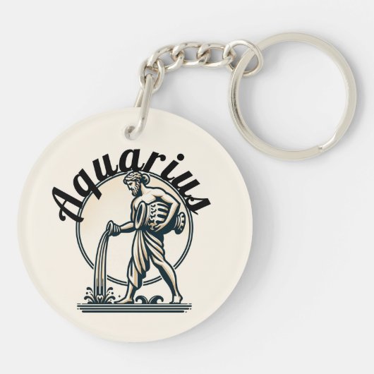 アクエリアスザウォーターベアラヴィンテージ〔占星術の〕十二宮図 キーホルダー (裏面)
