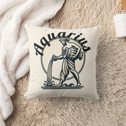 アクエリアスザウォーターベアラヴィンテージ〔占星術の〕十二宮図 クッション (ブランケット)