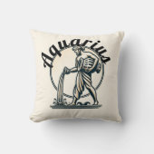 アクエリアスザウォーターベアラヴィンテージ〔占星術の〕十二宮図 クッション (正面)