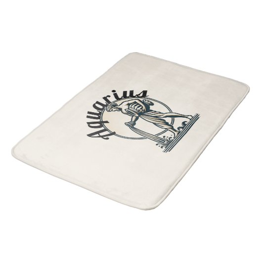 アクエリアスザウォーターベアラヴィンテージ〔占星術の〕十二宮図 バスマット (アングル)