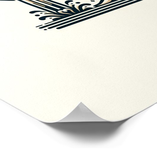 アクエリアスザウォーターベアラヴィンテージ〔占星術の〕十二宮図 ポスター (角)