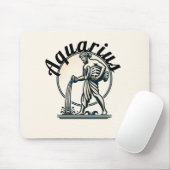 アクエリアスザウォーターベアラヴィンテージ〔占星術の〕十二宮図 マウスパッド (マウス)