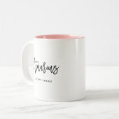 アクエリアスシック占星術モダンスクリプト〔占星術の〕十二宮図標識 ツートーンマグカップ (正面左)