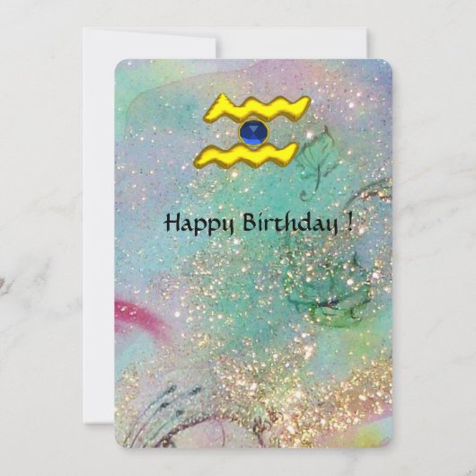 アクエリアススタータロット星占〔占星術の〕十二宮図誕生日車 カード (裏面)