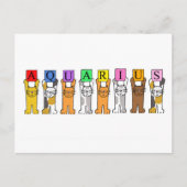 アクエリアスハッピーバースデー猫たち ポストカード (正面)