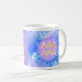 アクエリアスパープルブルーウォーターカラーアストロロジー〔占星術の〕十二宮図 コーヒーマグカップ (正面右)
