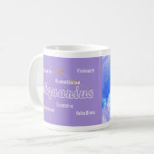 アクエリアスパープルブルーウォーターカラーアストロロジー〔占星術の〕十二宮図 コーヒーマグカップ (正面左)