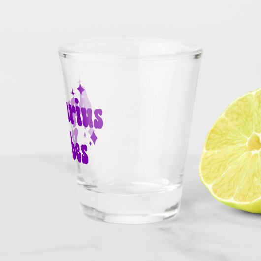 アクエリアスビベス〔占星術の〕十二宮図星占いパープルスターズ ショットグラス (右)